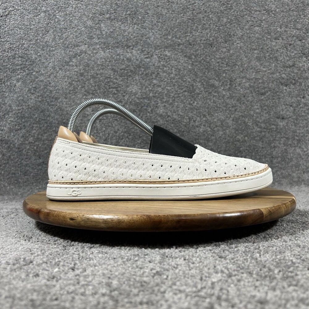 UGG Tammy Women's Size 9 Jasmine Cream Ivory Perforated Slip On Flats Used